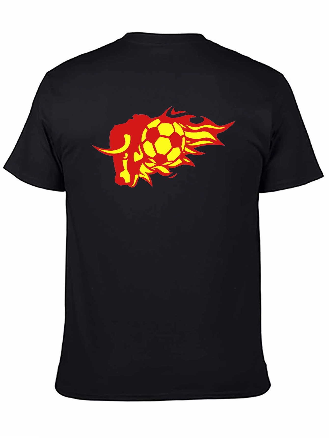 Fiery Bull Soccer T-Shirt - Black