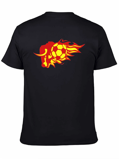 Fiery Bull Soccer T-Shirt - Black