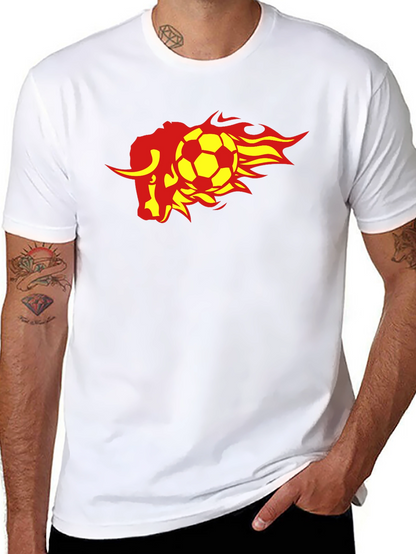 Fiery Bull Soccer T-Shirt - Black
