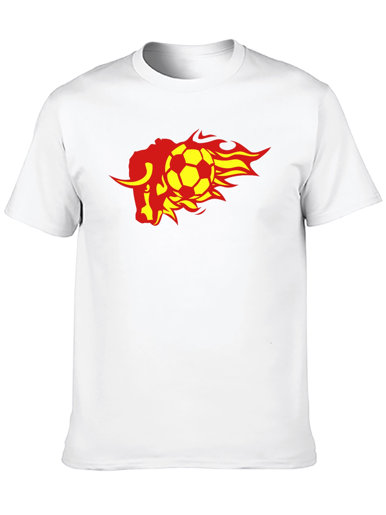Fiery Bull Soccer T-Shirt - Black