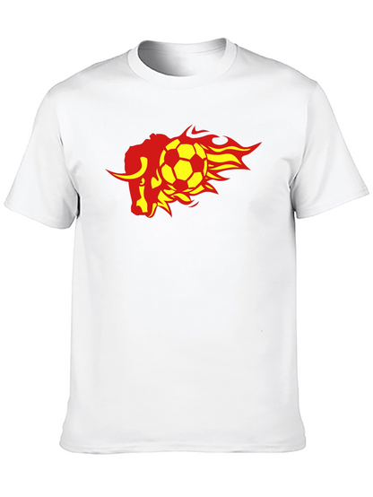 Fiery Bull Soccer T-Shirt - Black