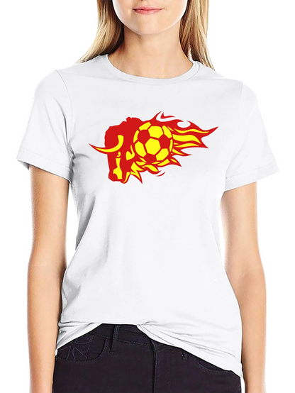 Fiery Bull Soccer T-Shirt - Black
