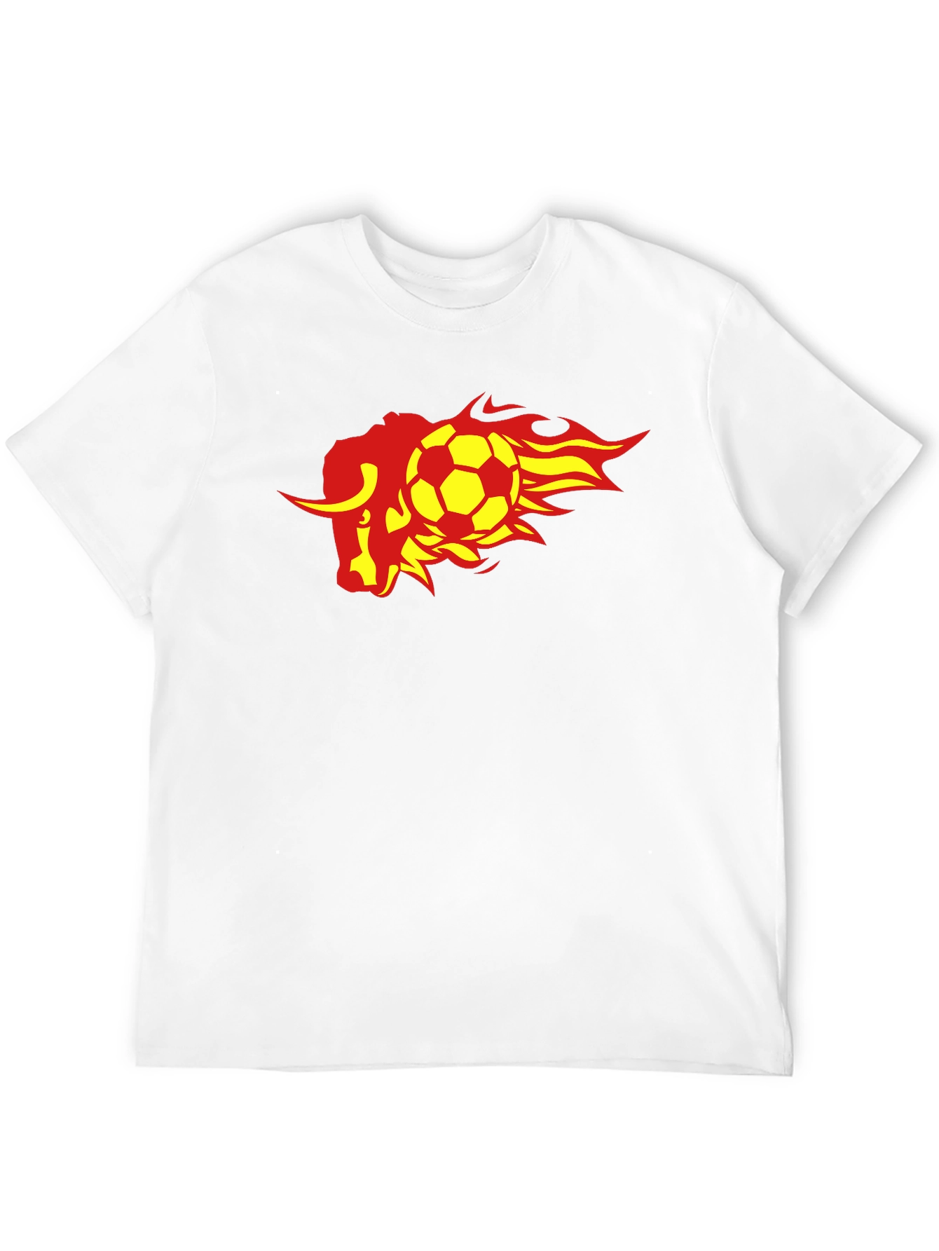 Fiery Bull Soccer T-Shirt - Black