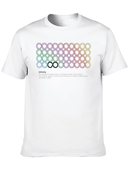 Infinity Symbol Graphic Print Black T-Shirt