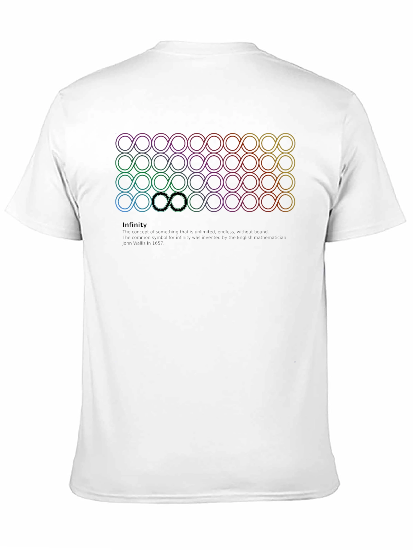 Infinity Symbol Graphic Print Black T-Shirt
