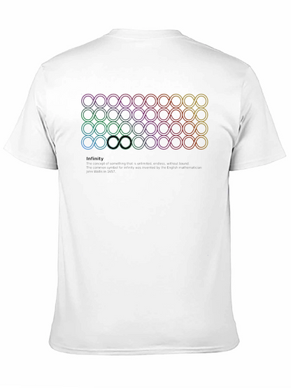Infinity Symbol Graphic Print Black T-Shirt