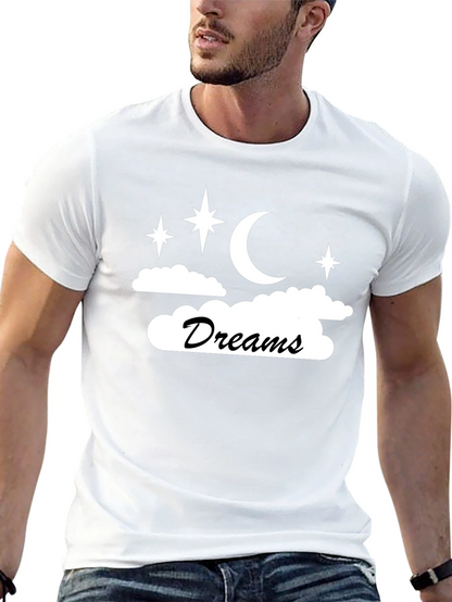 Dreams Graphic Tee - Black Cotton Blend Unisex T-Shirt