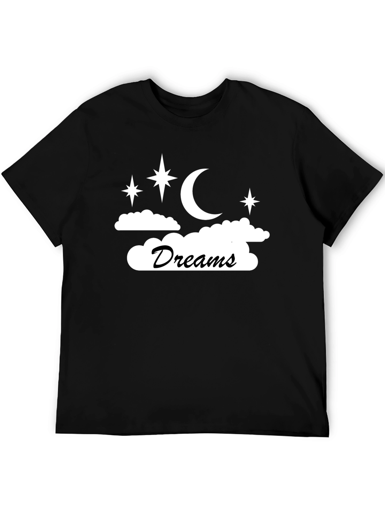 Dreams Graphic Tee - Black Cotton Blend Unisex T-Shirt