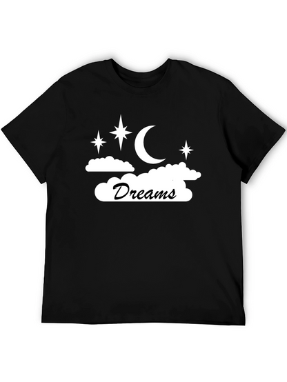 Dreams Graphic Tee - Black Cotton Blend Unisex T-Shirt