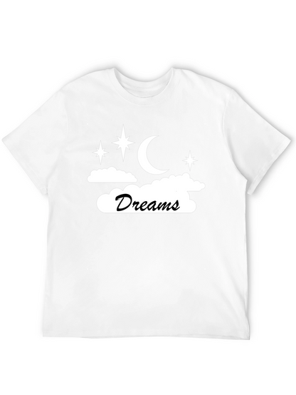 Dreams Graphic Tee - Black Cotton Blend Unisex T-Shirt