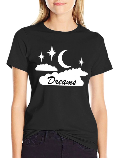 Dreams Graphic Tee - Black Cotton Blend Unisex T-Shirt