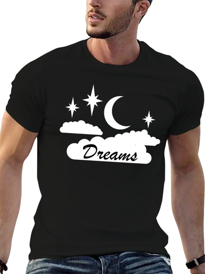 Dreams Graphic Tee - Black Cotton Blend Unisex T-Shirt