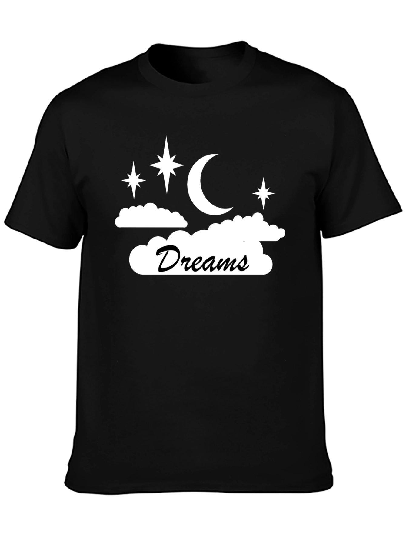 Dreams Graphic Tee - Black Cotton Blend Unisex T-Shirt