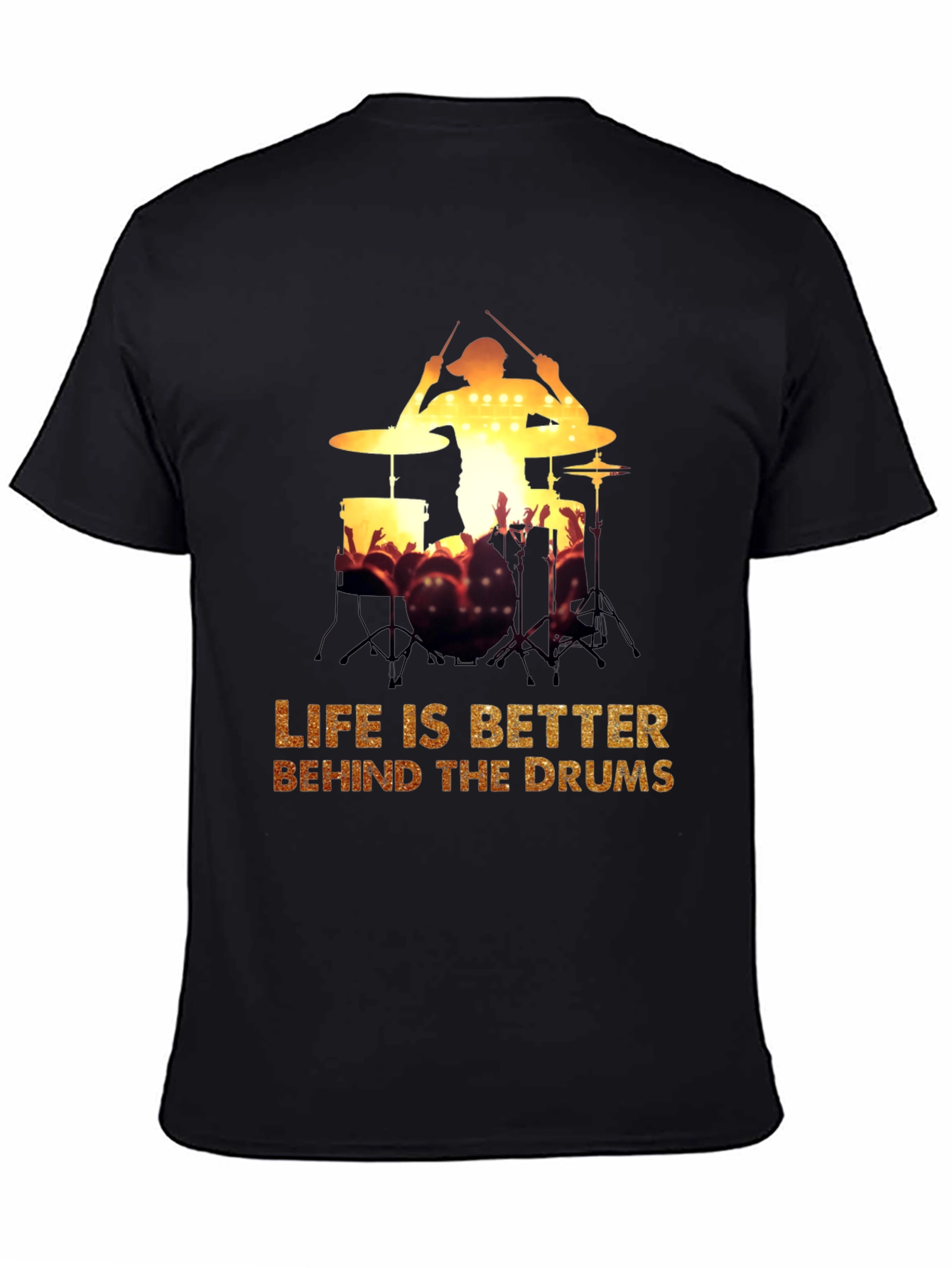 Drummer Silhouette Graphic Tee - Music Lover T-Shirt