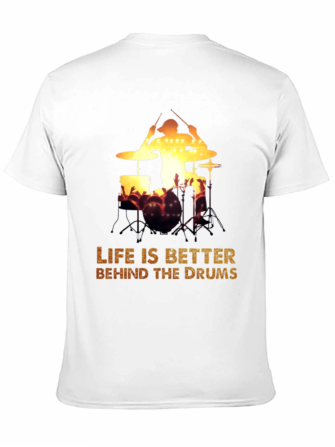 Drummer Silhouette Graphic Tee - Music Lover T-Shirt