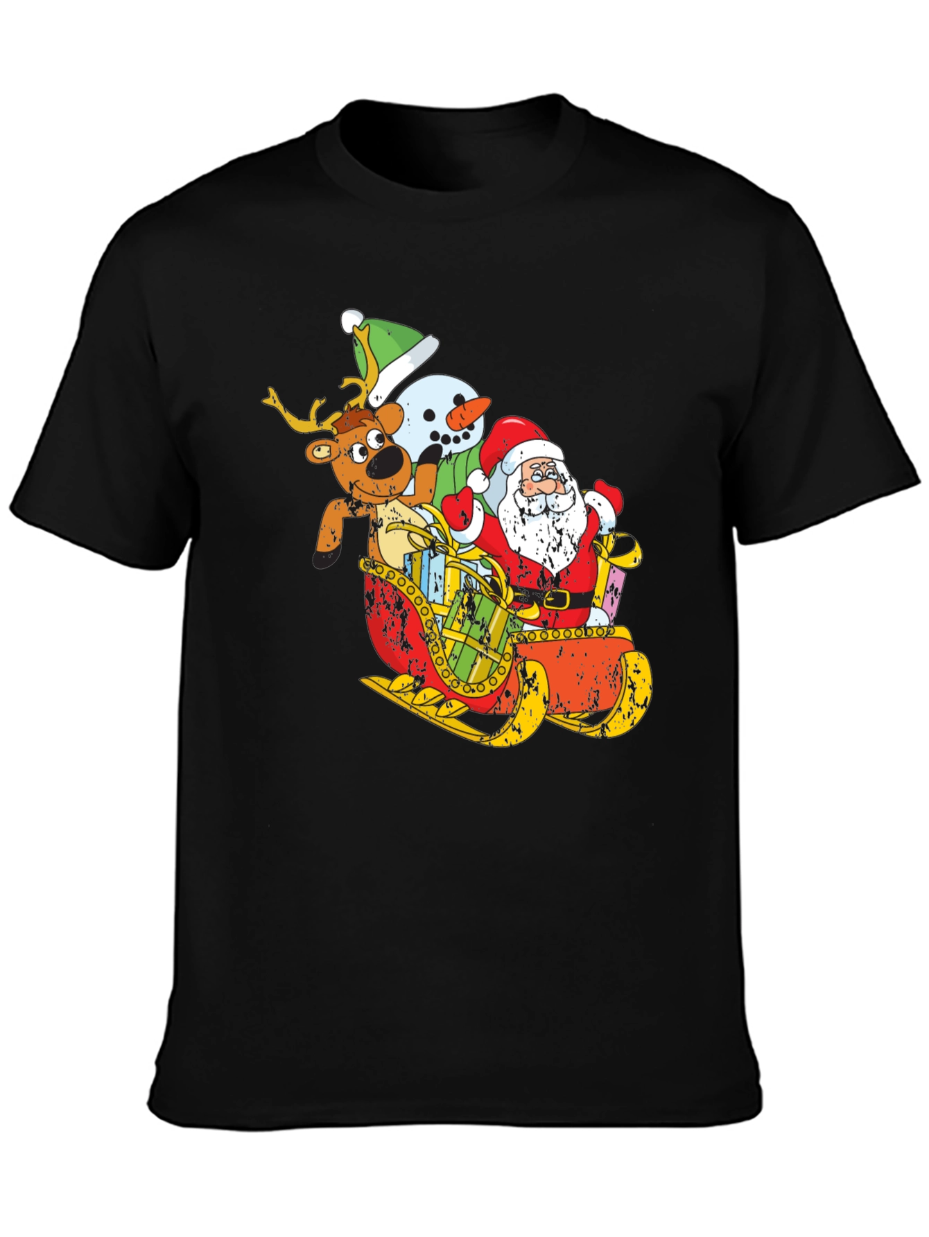Festive Santa Sleigh Graphic Tee