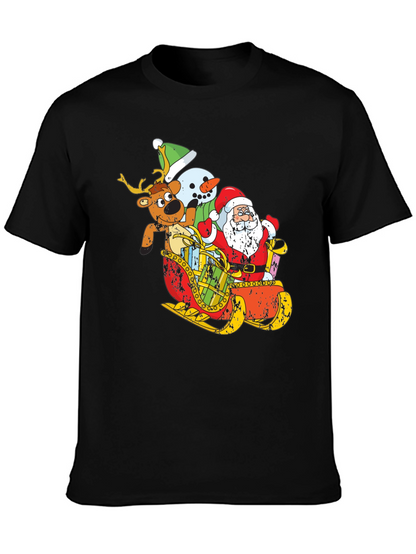 Festive Santa Sleigh Graphic Tee