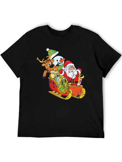 Festive Santa Sleigh Graphic Tee