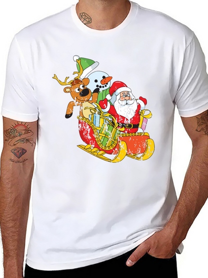 Festive Santa Sleigh Graphic Tee