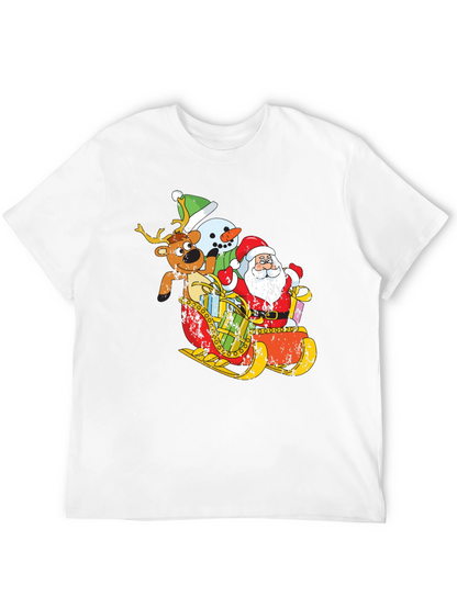 Festive Santa Sleigh Graphic Tee