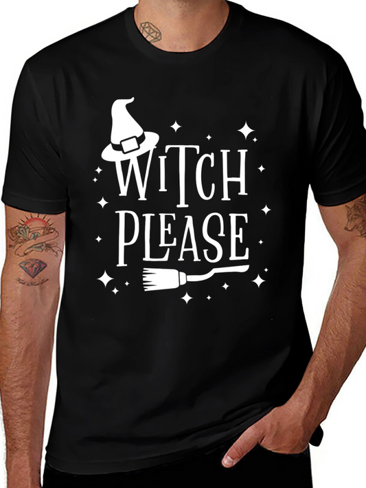 Witch Please Halloween Graphic Tee - Black