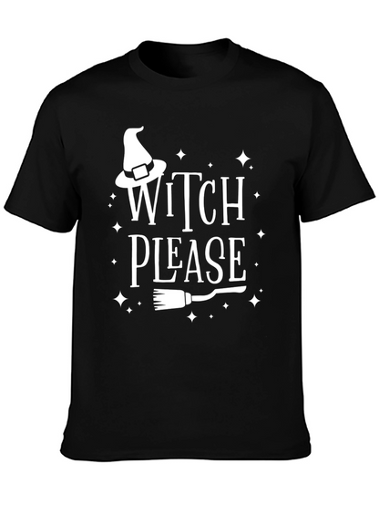 Witch Please Halloween Graphic Tee - Black