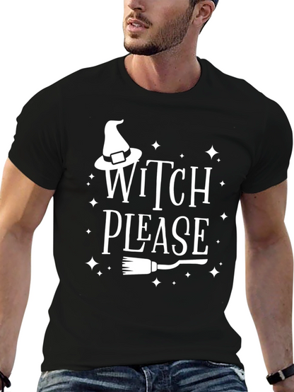 Witch Please Halloween Graphic Tee - Black