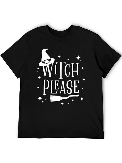 Witch Please Halloween Graphic Tee - Black