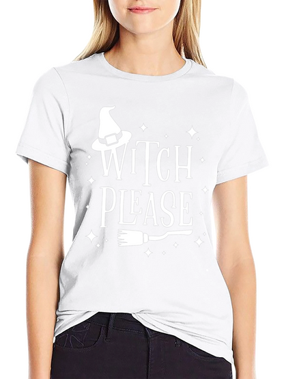 Witch Please Halloween Graphic Tee - Black