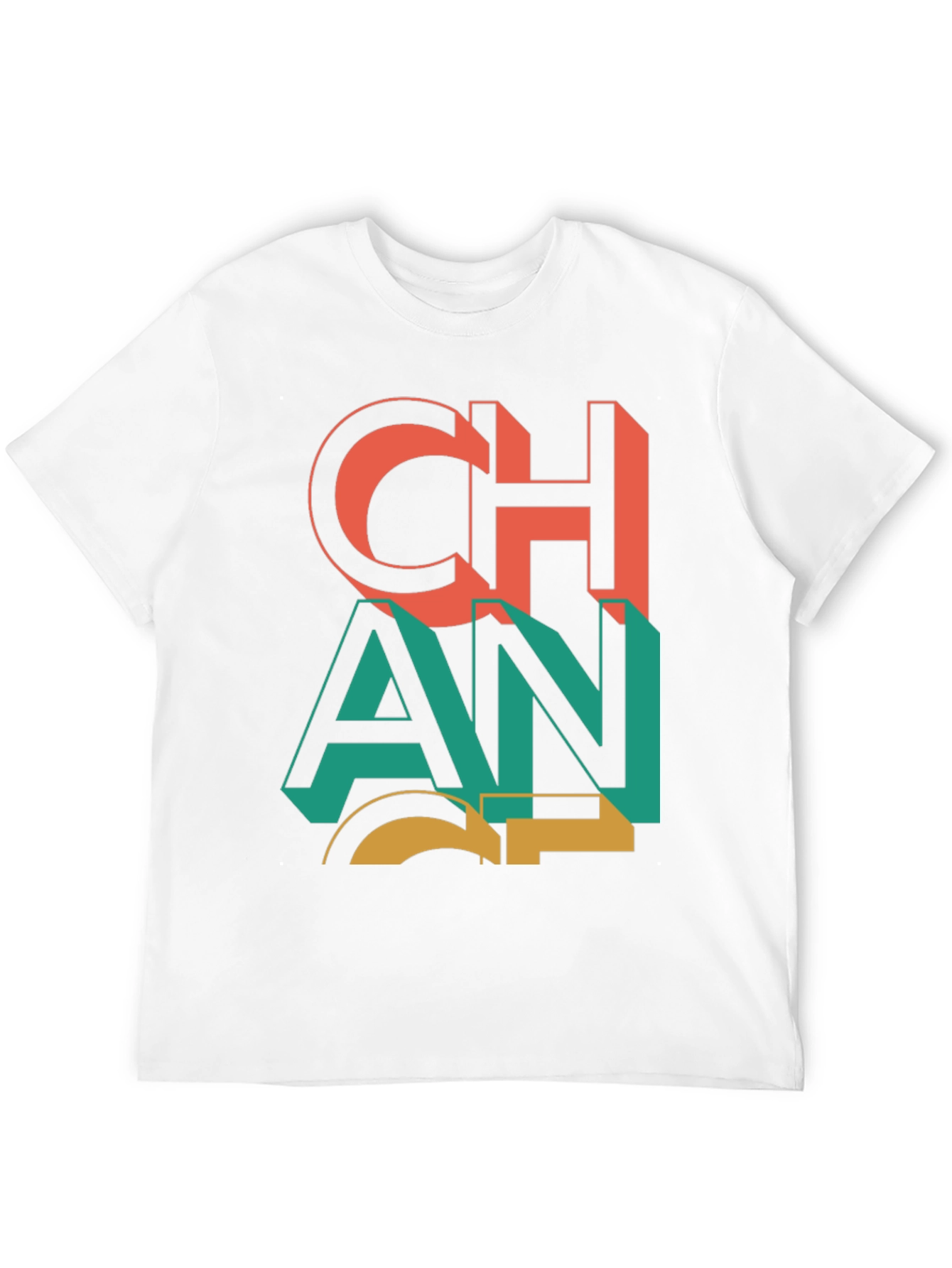 Bold Graphic Print Crew Neck T-Shirt