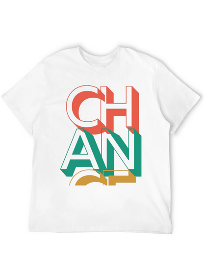 Bold Graphic Print Crew Neck T-Shirt