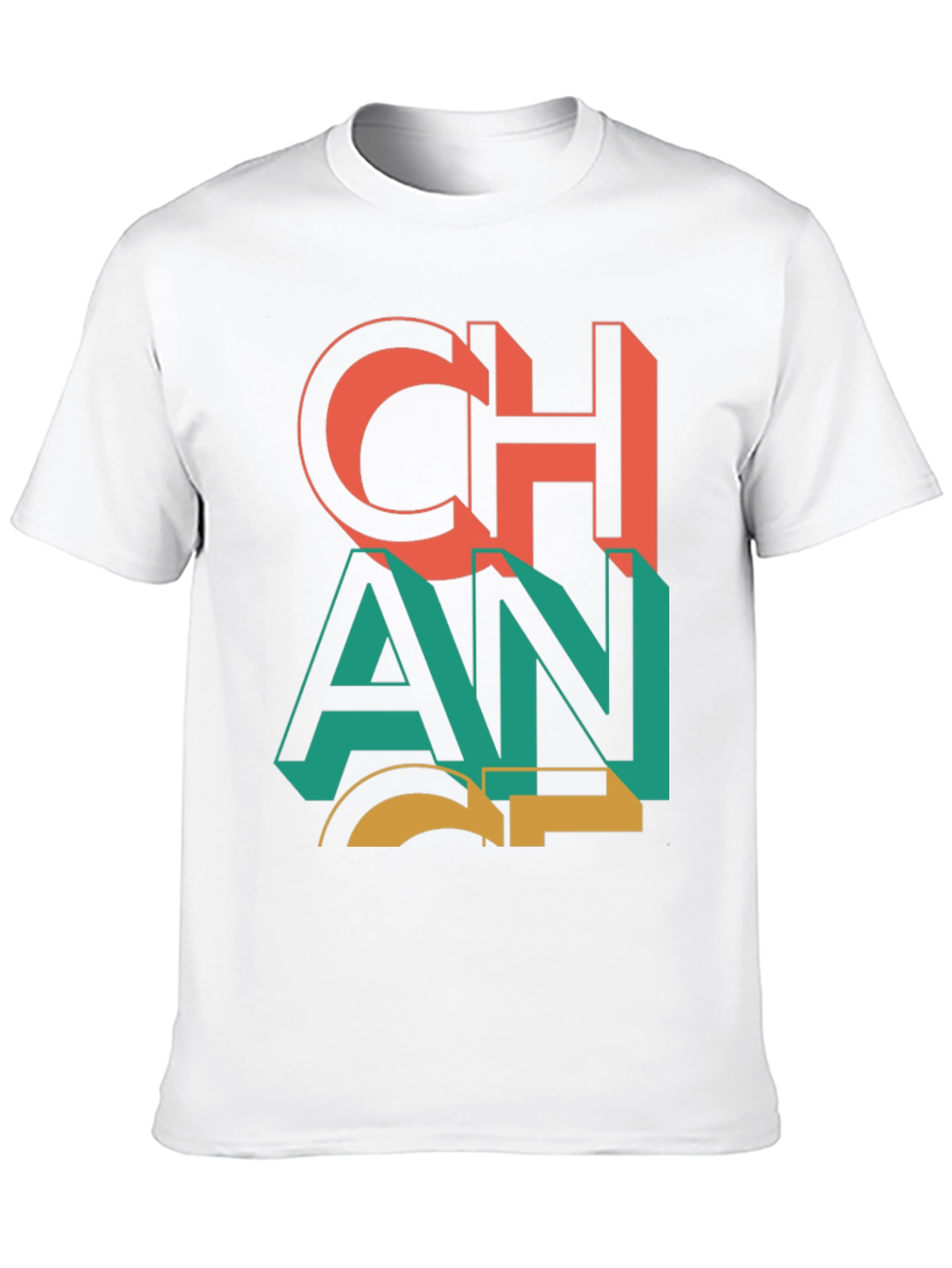 Bold Graphic Print Crew Neck T-Shirt