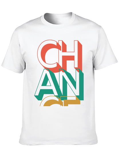 Bold Graphic Print Crew Neck T-Shirt