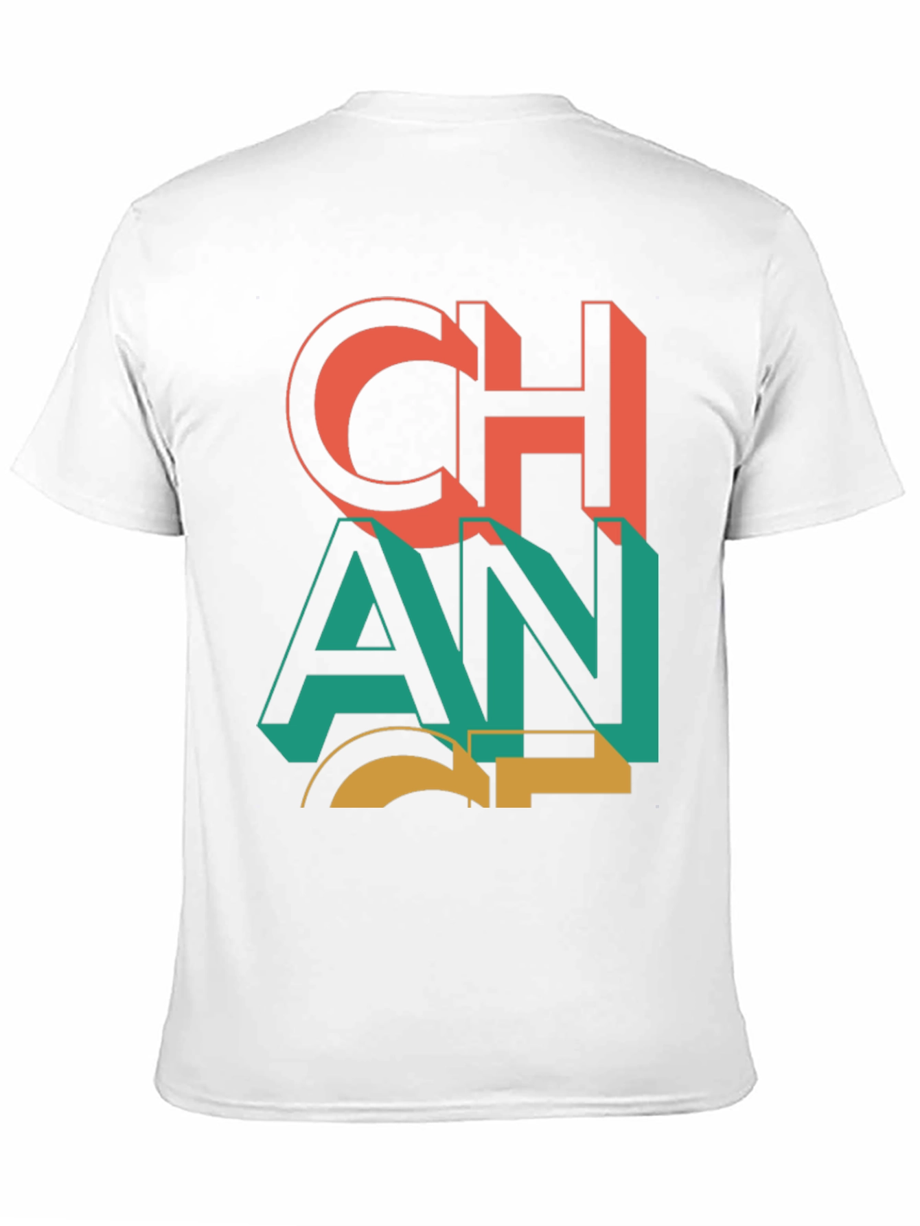 Bold Graphic Print Crew Neck T-Shirt