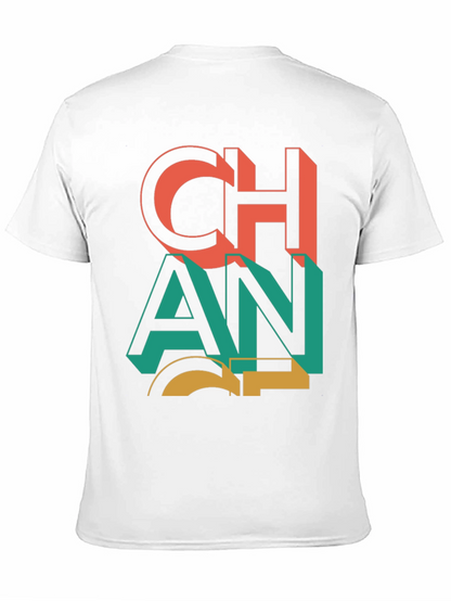 Bold Graphic Print Crew Neck T-Shirt