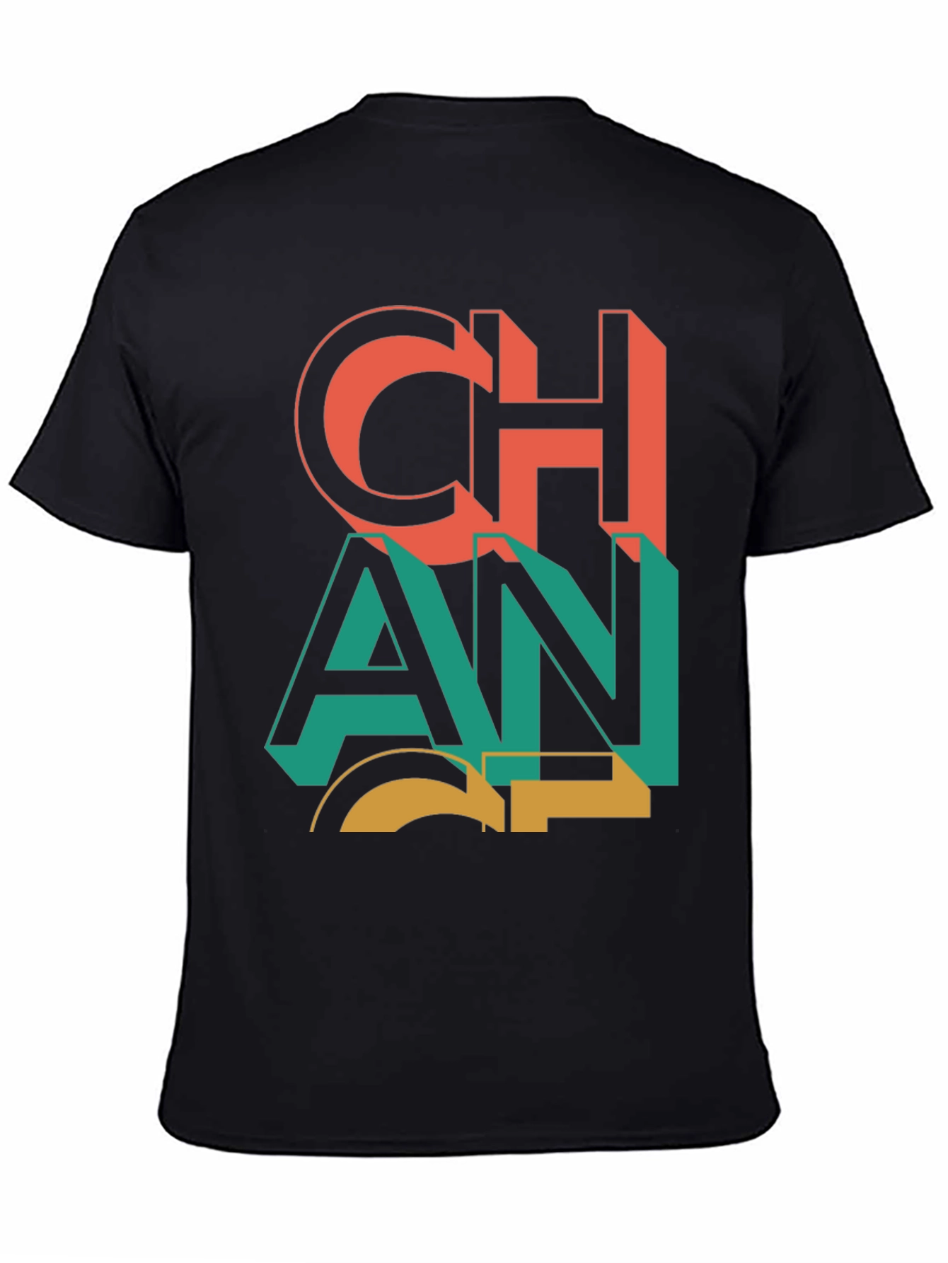 Bold Graphic Print Crew Neck T-Shirt