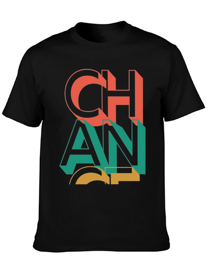 Bold Graphic Print Crew Neck T-Shirt