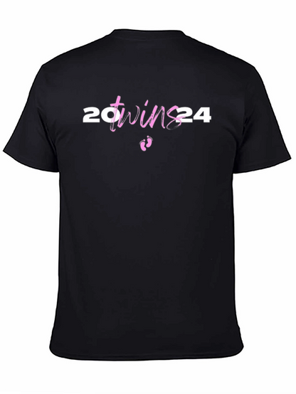 2024 Twins Baby Announcement T-Shirt