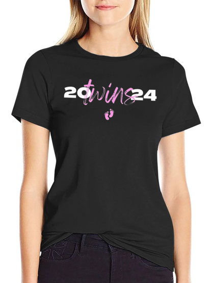 2024 Twins Baby Announcement T-Shirt