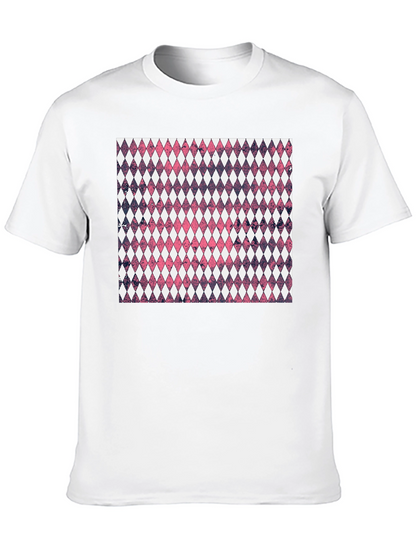Diamond Pattern Graphic Tee