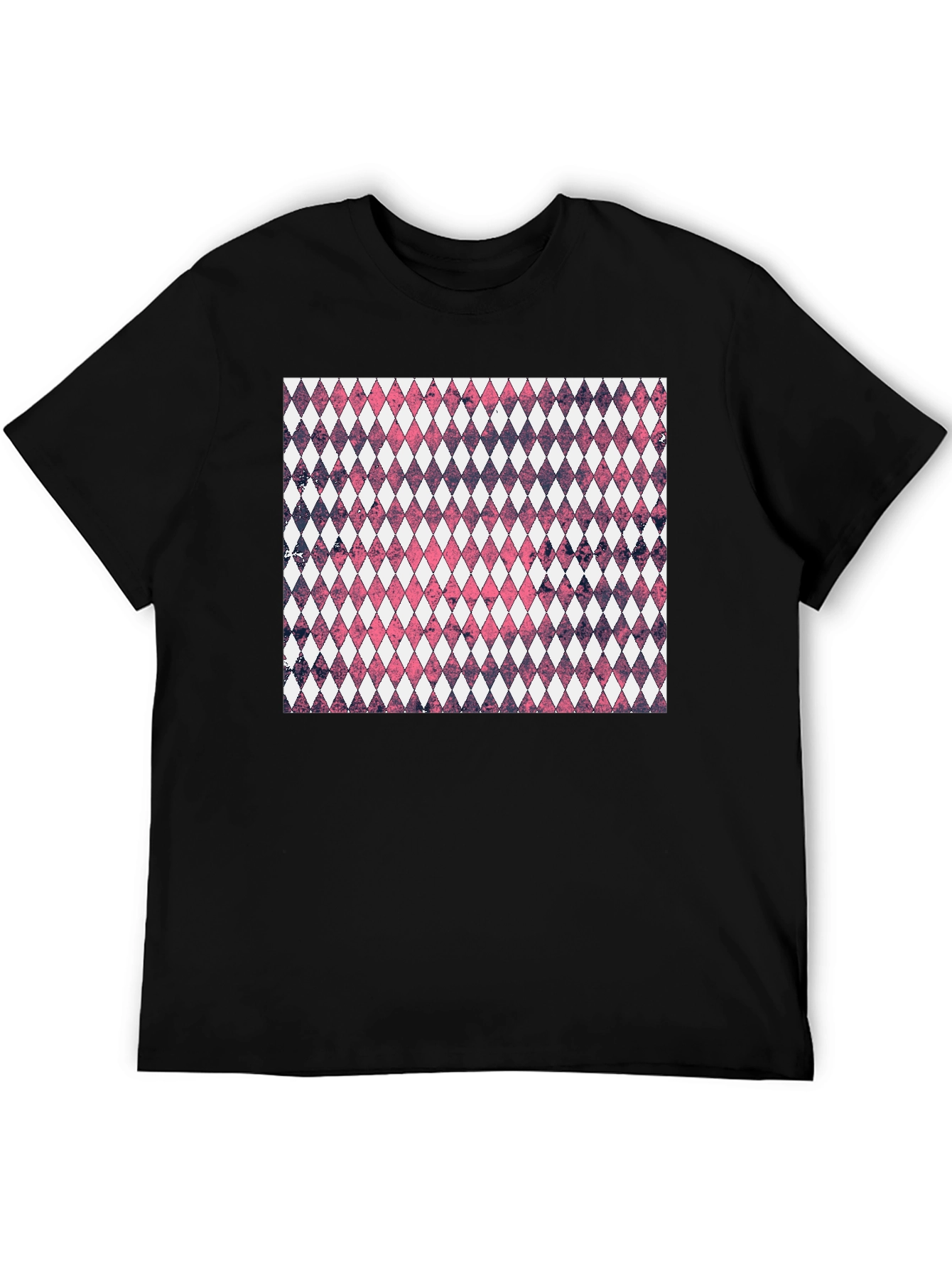 Diamond Pattern Graphic Tee