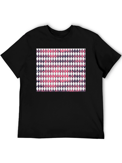 Diamond Pattern Graphic Tee