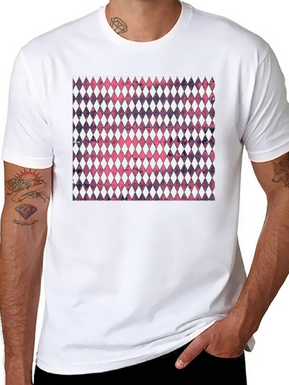 Diamond Pattern Graphic Tee