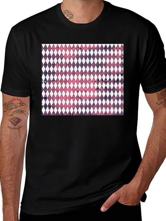 Diamond Pattern Graphic Tee