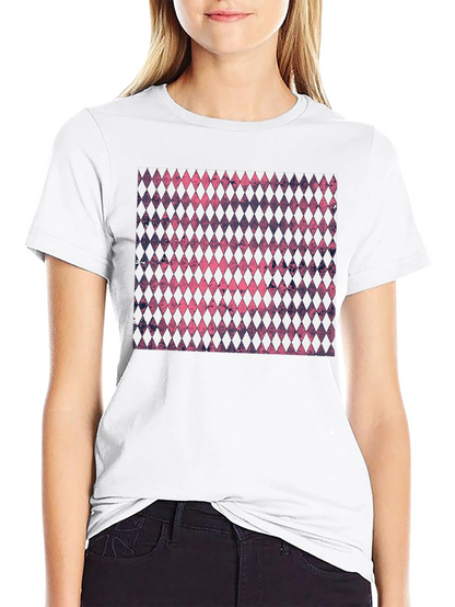 Diamond Pattern Graphic Tee