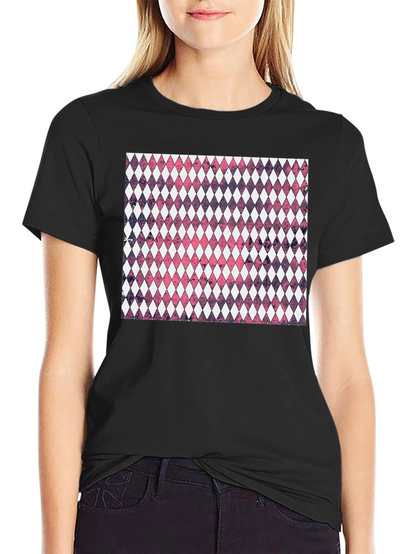 Diamond Pattern Graphic Tee
