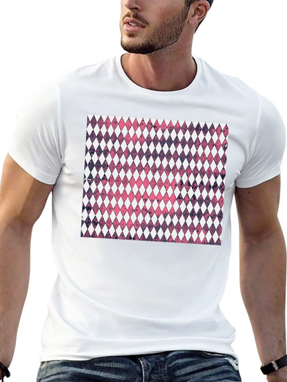Diamond Pattern Graphic Tee
