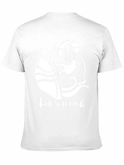 Kitesurfing Graphic T-Shirt - Black Cotton Tee