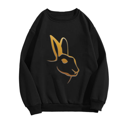 "Golden Bunny" Sleek Silhouette Crewneck
