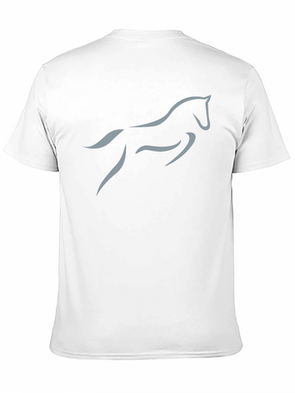 Mens Black T-Shirt with Horse Silhouette